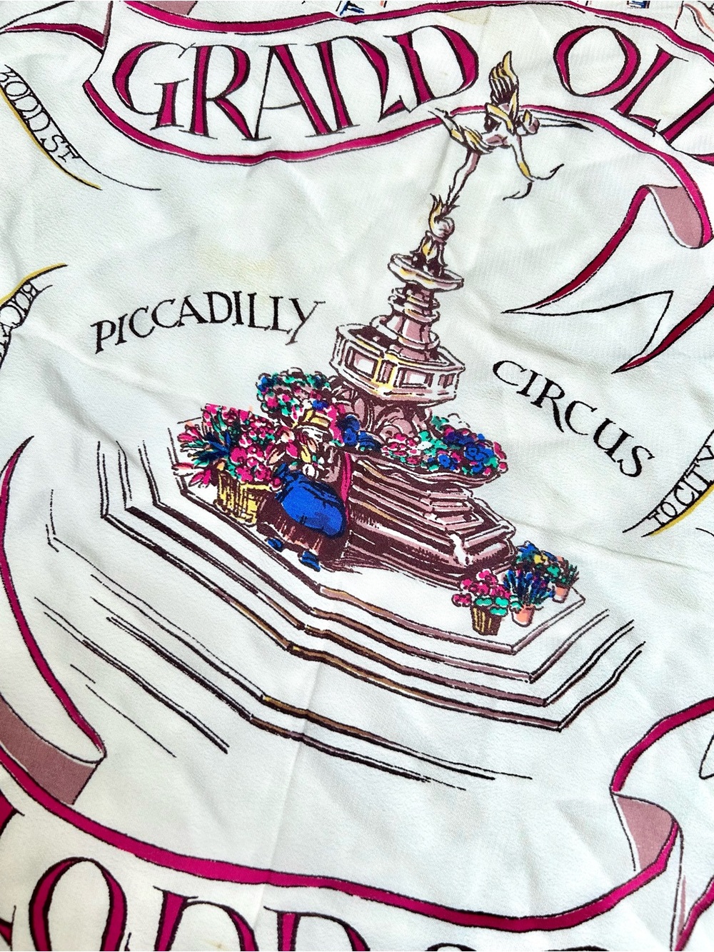 LONDON UK Britain Scenic Silk Scarf/wrap w vacay resort European vibe - Picture 12 of 15
